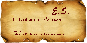 Ellenbogen Sándor névjegykártya